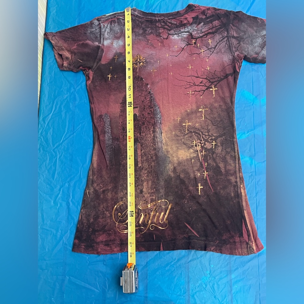 Sinful by Affliction shirt size L Juniors new without the tags - Picture 10 of 11